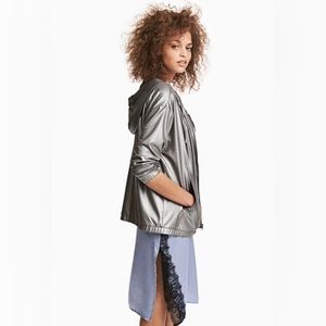 Coachella - Silver Metallic H&M Hoodie / Jacket  Medium
